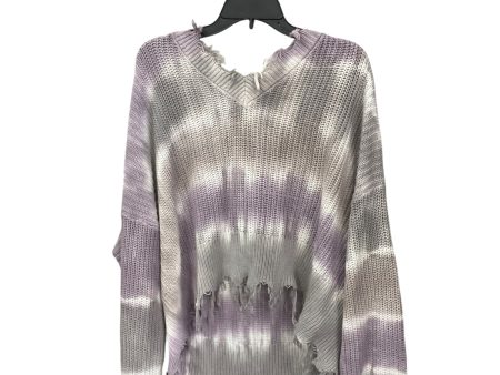 Sweater By Rewind In Purple & White, Size: 2x For Cheap